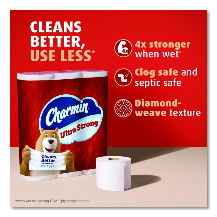 Ultra Strong Bathroom Tissue, Septic Safe, 2-Ply, White, 220 Sheets/Roll, 4 Rolls/Pack, 8 Packs/Carton