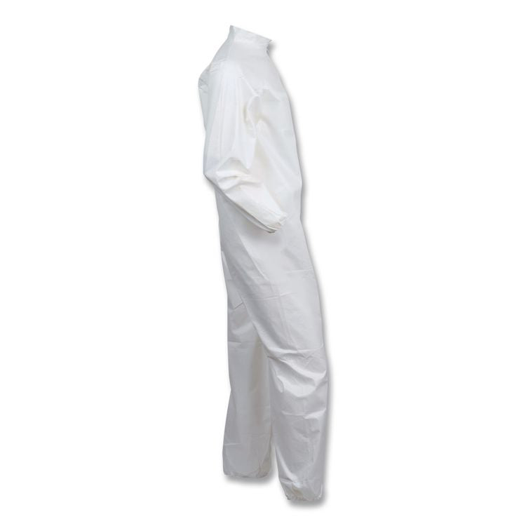 A40 Coveralls, Open Wrists and Ankles, Medium, White, 25/Carton