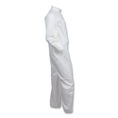 A40 Coveralls, Open Wrists and Ankles, Medium, White, 25/Carton