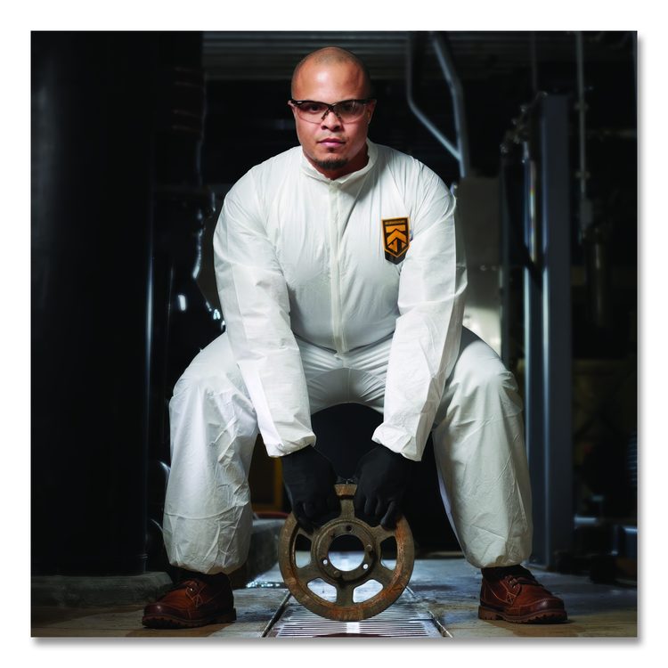 A40 Coveralls, Open Wrists and Ankles, Medium, White, 25/Carton