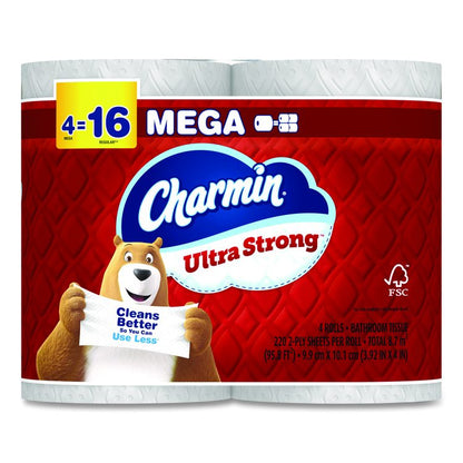 Ultra Strong Bathroom Tissue, Septic Safe, 2-Ply, White, 220 Sheets/Roll, 4 Rolls/Pack, 8 Packs/Carton