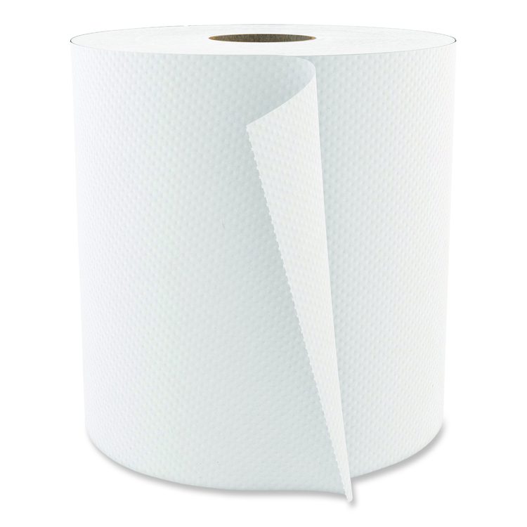 Select Roll Paper Towels, 1-Ply, 7.88" x 1,000 ft, White, 6/Carton