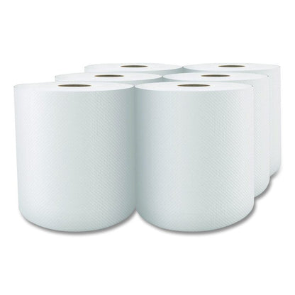 Select Roll Paper Towels, 1-Ply, 7.88" x 1,000 ft, White, 6/Carton