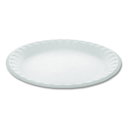 Placesetter Satin Non-Laminated Economy Foam Dinnerware, Plate, 9" dia, White, 500/Carton