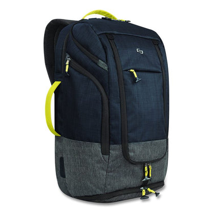 Everyday Max Recycled Backpack, Fits Device Up to 17.3", 13 x 8 x 21, Navy Blue/Gray