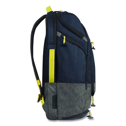 Everyday Max Recycled Backpack, Fits Device Up to 17.3", 13 x 8 x 21, Navy Blue/Gray