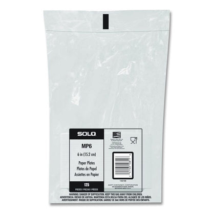 Compostable Paper Dinnerware, ProPlanet Seal, Plate, 6" dia, White, 1,000/Carton