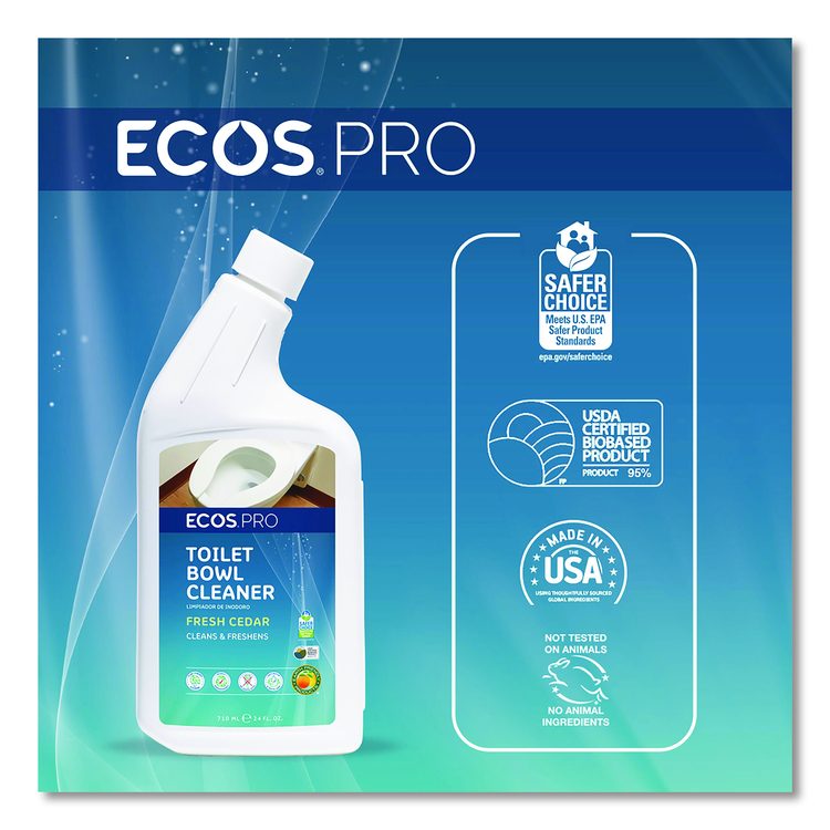Toilet Bowl Cleaner, Fresh Cedar Scent, 24 oz Squeeze Bottle, 6/Carton