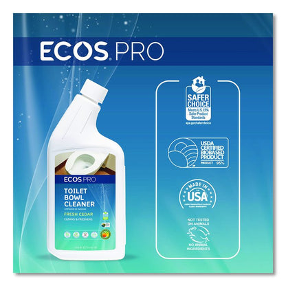 Toilet Bowl Cleaner, Fresh Cedar Scent, 24 oz Squeeze Bottle, 6/Carton