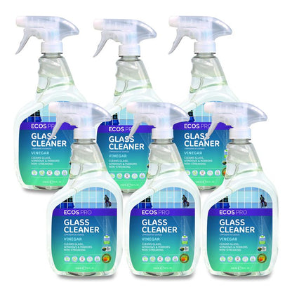 Glass Cleaner, 32 oz Spray Bottle, 6/Carton