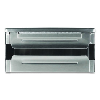 Surface-Mounted Paper Towel Dispenser, 12.13 x 6.13 x 7.25, Satin Stainless Steel