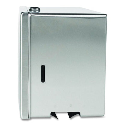 Surface-Mounted Paper Towel Dispenser, 12.13 x 6.13 x 7.25, Satin Stainless Steel