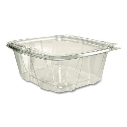 ClearPac SafeSeal rPET Tamper-Resistant/Evident Containers, Embossed Bottom, 32 oz, 6.37 x 7.15 x 2.58, Clear, 200/Carton
