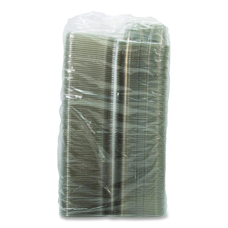 ClearPac SafeSeal rPET Tamper-Resistant/Evident Containers, Embossed Bottom, 32 oz, 6.37 x 7.15 x 2.58, Clear, 200/Carton