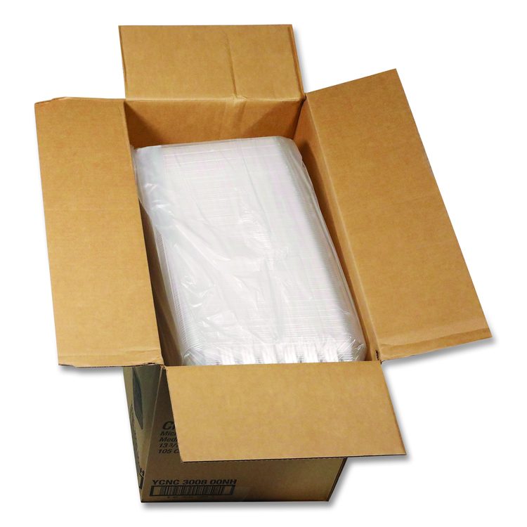 ClearView MealMaster Chicken Barn, 13.3 x 8.4 x 4, Black/Clear, Plastic, 105/Carton