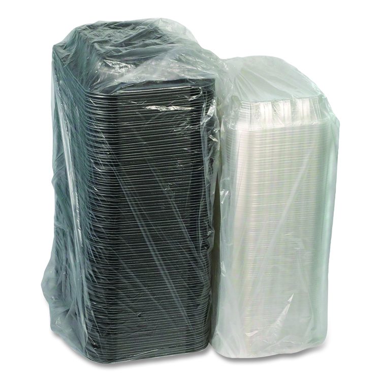 ClearView MealMaster Chicken Barn, 13.3 x 8.4 x 4, Black/Clear, Plastic, 105/Carton