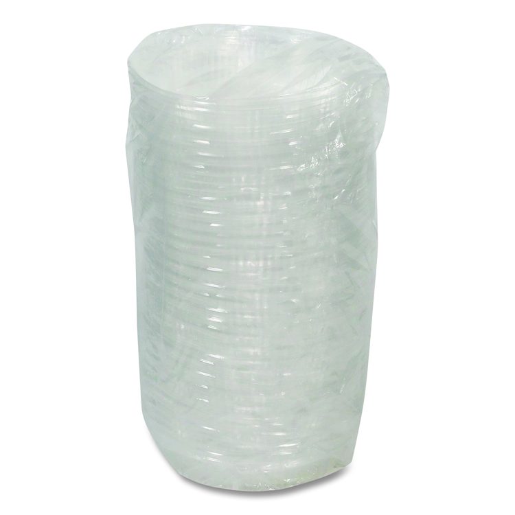 ClearView Dome-Style Lid with Tabs, 8.9" Diameter x 0.8" h, Clear, Plastic, 126/Carton