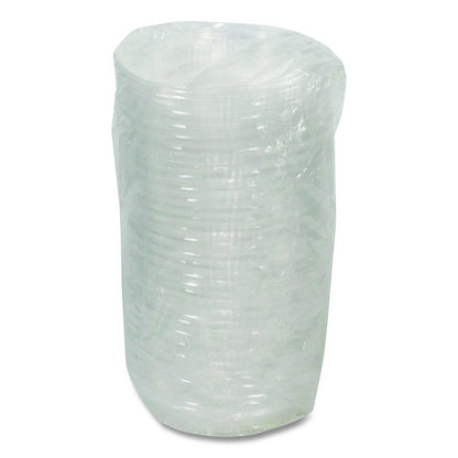ClearView Dome-Style Lid with Tabs, 8.9" Diameter x 0.8" h, Clear, Plastic, 126/Carton