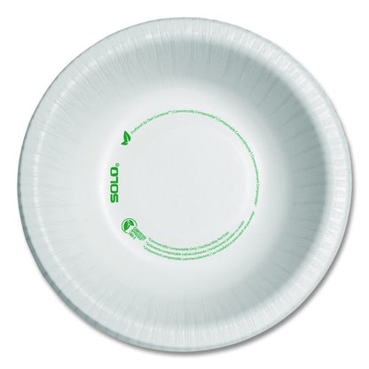 Compostable Paper Dinnerware, ProPlanet Seal, Bowl, 12 oz, White, 125/Pack