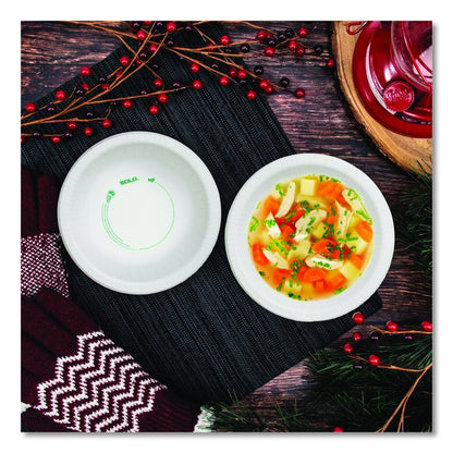 Compostable Paper Dinnerware, ProPlanet Seal, Bowl, 12 oz, White, 125/Pack