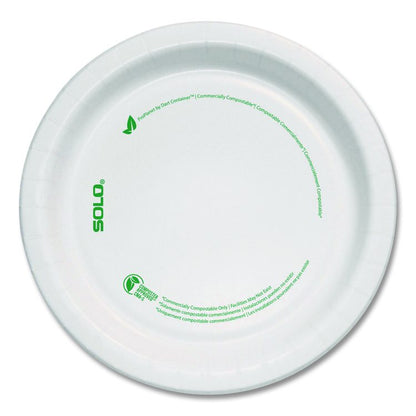 Compostable Paper Dinnerware, ProPlanet Seal, Plate, 6" dia, White, 125/Pack