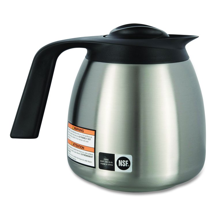 Thermal Carafe, 64 oz, Stainless Steel/Black