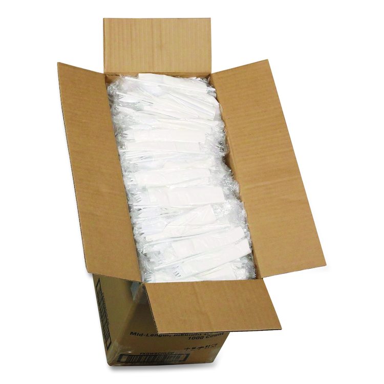 Fieldware Cutlery Kit, Mediumweight, Napkin/Spork/Straw, Plastic, White, 1,000/Carton
