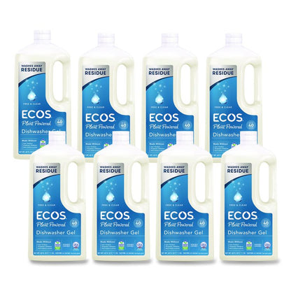 Automatic Dishwasher Gel, Free and Clear, 40 oz Bottle, 8/Carton