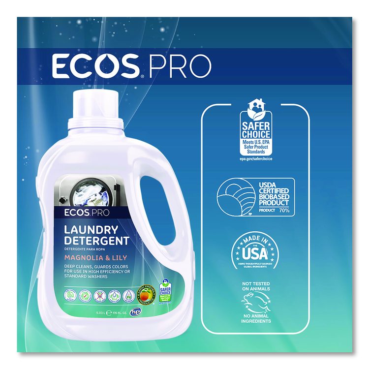 Laundry Detergent Liquid, Magnolia and Lily Scent, 170 oz Jug, 2/Carton