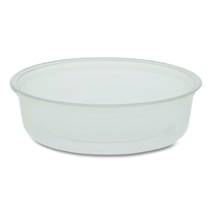 Microwavable Deli Containers, 6 oz, 4.6" Diameter x 1.3" h, Clear, Plastic, 500/Carton