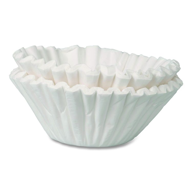 Commercial Coffee Filters, 6 gal Urn Style, Flat Bottom, 25/Cluster, 10 Clusters/Pack