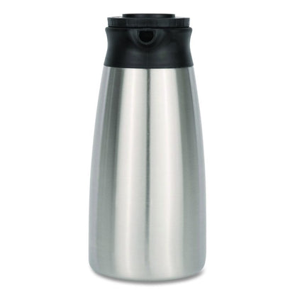 Thermal Vacuum Pitcher, 64 oz, Stainless Steel/Black