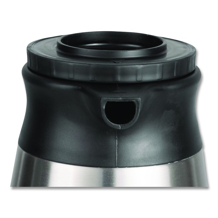 Thermal Vacuum Pitcher, 64 oz, Stainless Steel/Black
