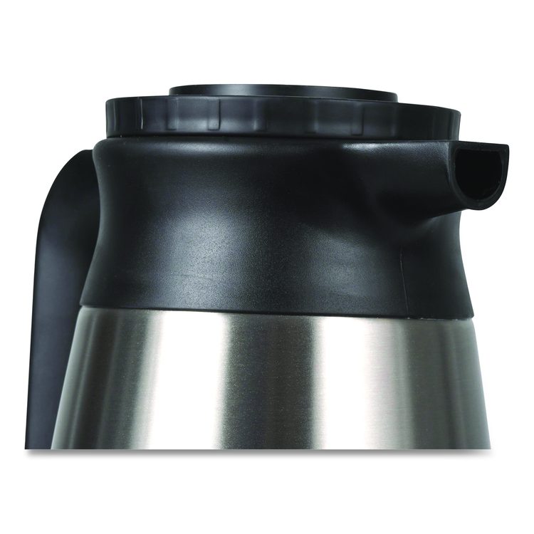 Thermal Vacuum Pitcher, 64 oz, Stainless Steel/Black
