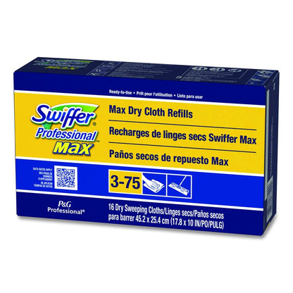 Max/XL Dry Refill Cloths, 17.88 x 10, White, 16/Box, 6 Boxes/Carton