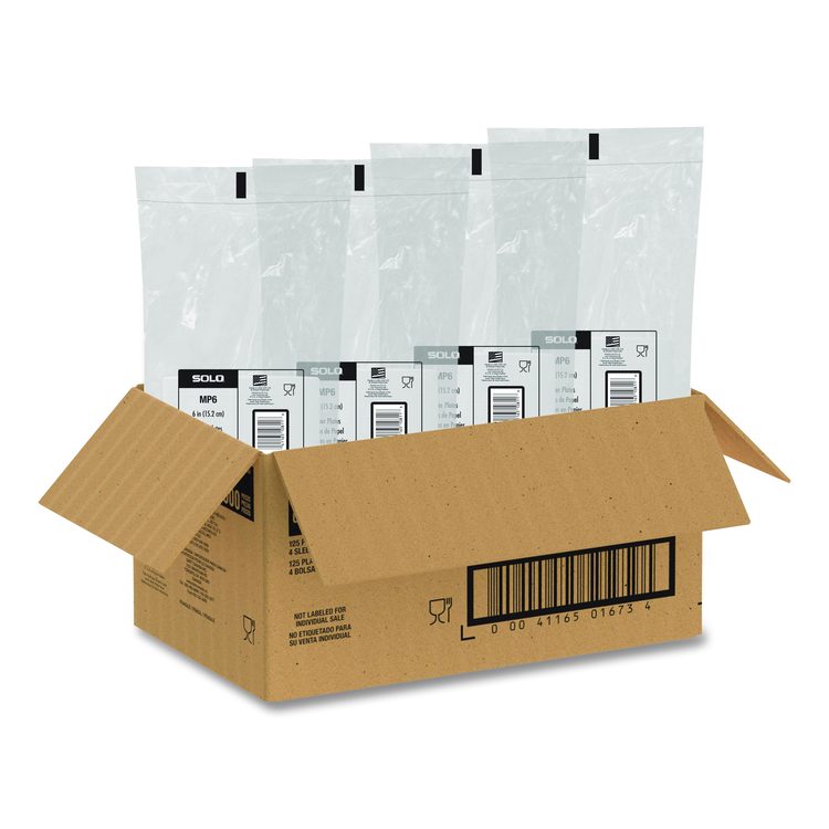 Compostable Paper Dinnerware, ProPlanet Seal, Plate, 6" dia, White, 500/Carton