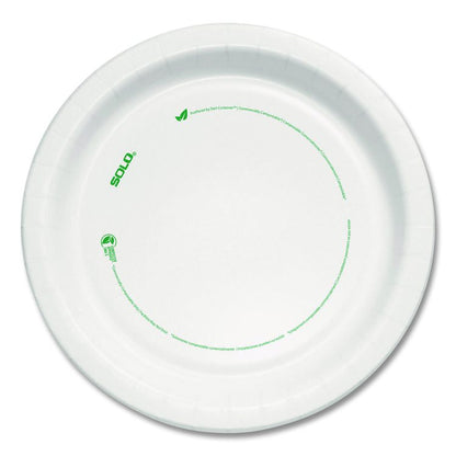 Compostable Paper Dinnerware, ProPlanet Seal, Plate, 9" dia, White, 250/Carton