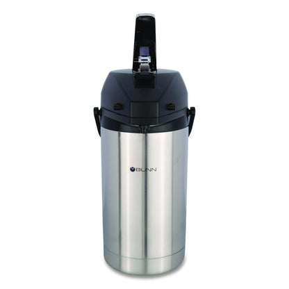 Lever Action Airpot, 101 oz, Stainless Steel/Black