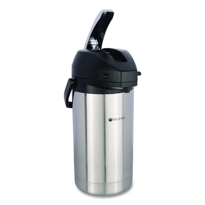 Lever Action Airpot, 101 oz, Stainless Steel/Black