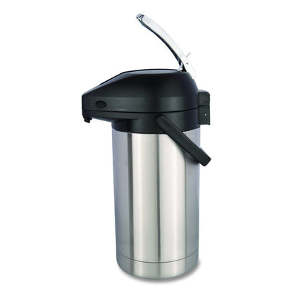 Lever Action Airpot, 101 oz, Stainless Steel/Black