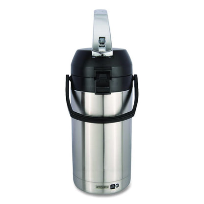 Lever Action Airpot, 101 oz, Stainless Steel/Black