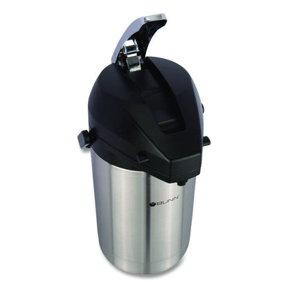 Lever Action Airpot, 101 oz, Stainless Steel/Black