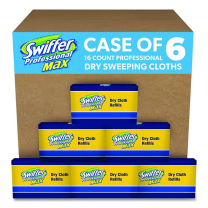 Max/XL Dry Refill Cloths, 17.88 x 10, White, 16/Box, 6 Boxes/Carton