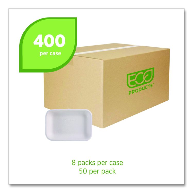 WorldView Vanguard Rectangular Container, 12 oz, 7 x 4.75 x 1, Sugarcane Fiber, White, 400/Carton