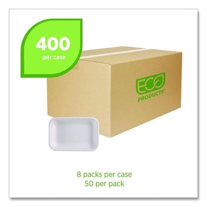 WorldView Vanguard Rectangular Container, 12 oz, 7 x 4.75 x 1, Sugarcane Fiber, White, 400/Carton
