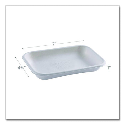 WorldView Vanguard Rectangular Container, 12 oz, 7 x 4.75 x 1, Sugarcane Fiber, White, 400/Carton