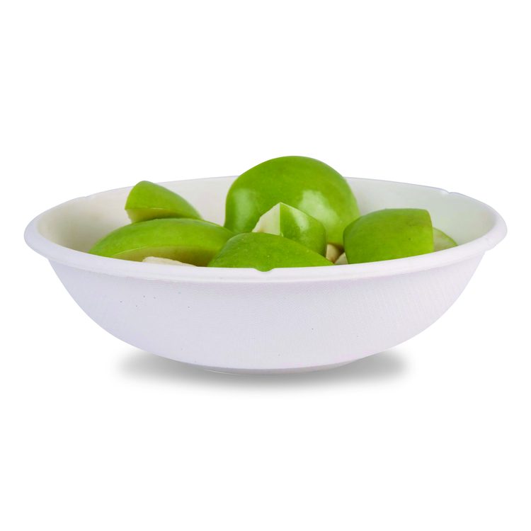 Vanguard Renewable and Compostable Sugarcane Bowls, Bowl, 32 oz, White, 400/Carton
