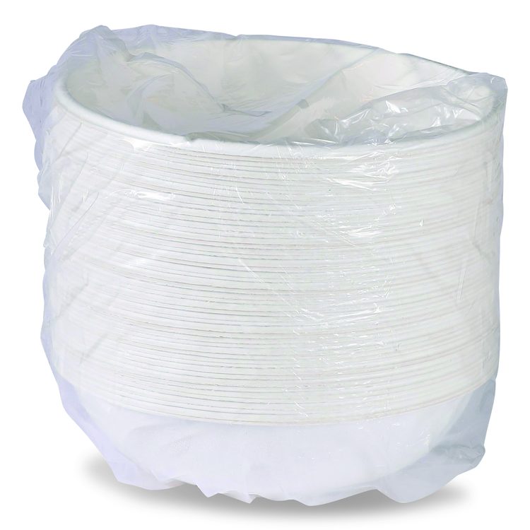 Vanguard Renewable and Compostable Sugarcane Bowls, Bowl, 32 oz, White, 400/Carton