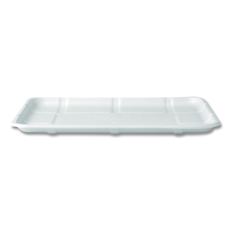 Meat and Produce Food Trays, 10.52 x 8.5 x 0.5, White, Sugarcane Fiber, 300/Carton