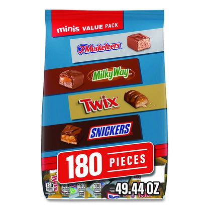 Minis Variety Pack, Chocolate, 49.44 oz Bag, 180 Pieces